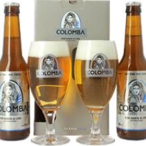 box colomba bière 25cl blamche +verre 